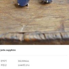 Masayinder Garrett Sapphire Rough Gem Earrings Silver & Sapphire