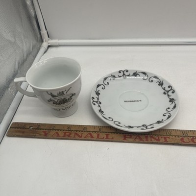 Hendrick's Most Unusual Gin Footed Tea / Coffee Cup With Saucer