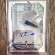 2025 Topps 1st Bowman Chrome Prospect Auto Brendan Tunink #CPA-BT Dodgers MLB