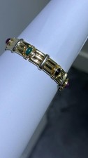 Vintage Edelstein Armband Cabochon Handarbeit 14k Gelbgold 32,9 Gramm