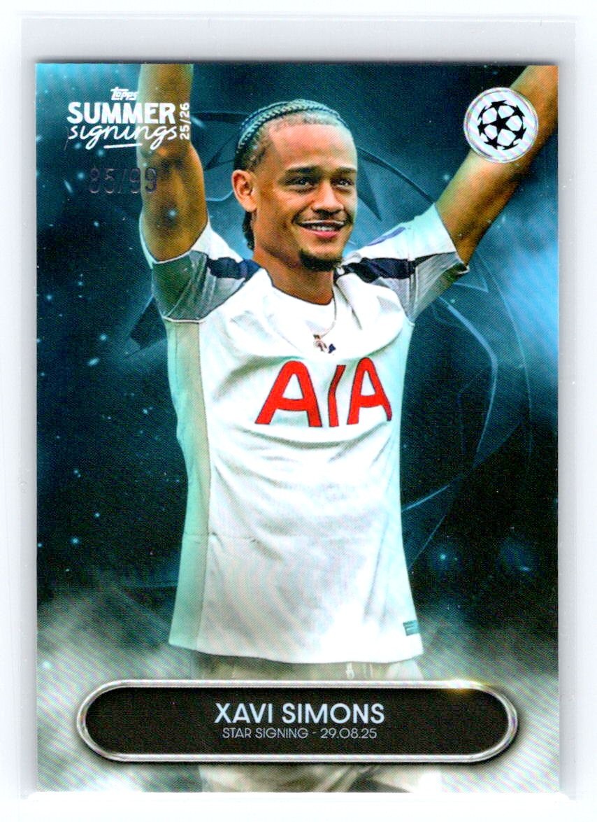 【公式サイト購入】　25-26シーズン　シャビシモンズ 2025-26 Topps Summer Signings UCC Xavi Simons Tottenham Hotspur