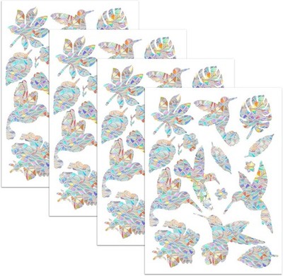60 Stück Prisma Fensteraufkleber Vogelschutz Suncatcher Sticker | Regenbogen Fen
