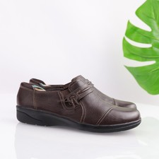 Clarks Womens Cheyn Madi Loafer Size 7 Brown Leather Ultimate Comfy Slip On Shoe
