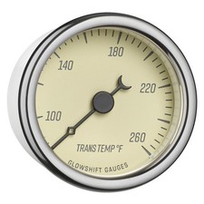Glowshift Classic Transmission Temp Gauge Kit W Sensor Antique White Dial Glowshift Classic Transmission Temp Gauge Kit W Sensor Antique White Dial