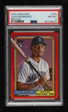 2022 Archives 1992 Topps Major League Debut Red 14/25 Julio Rodriguez PSA 8 1mq2