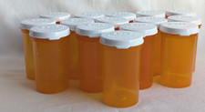 Lot 15 Empty Amber Prescription Rx Pill Bottles Art Crafts Fishing Storage Hobby