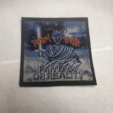 FANTOM WARIOR, FANTASY OR REALITY, BLACK BORDER, 4X4 INCHES, WOVEN PATCH