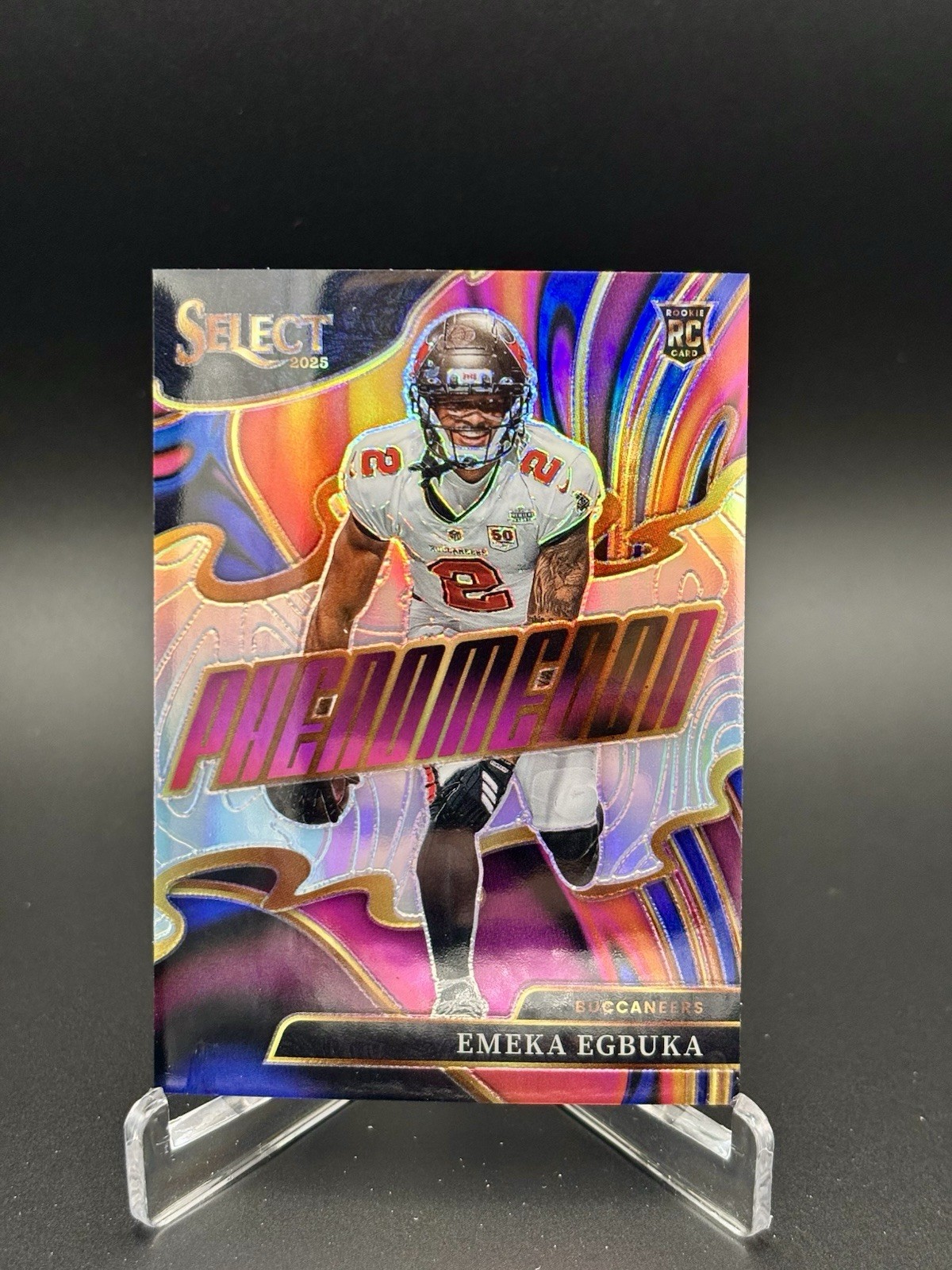 2025 Panini Select Phenomenon Silver Prizm Emeka Egbuka #24 Buccaneers RC