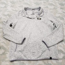 L.L. Bean Sweatshirt Womens Large Gray Pockets Long Sleeve