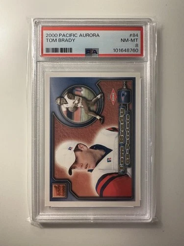 2000 Pacific Aurora Tom Brady Rookie #84 PSA 8 Wolverines Patriots Bucs
