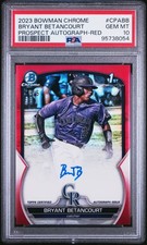 2023 BOWMAN CHROME PROSPECT AUTOS #CPABB BRYANT BETANCOURT 5/5 PSA 10 AUTO