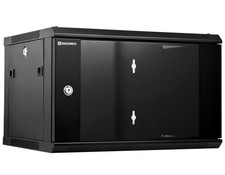 6U Wall Mount Network Rack Cabinet   Quiet Cooling Fan, Locking Glass Door, 1...