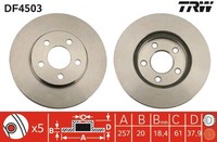 2X Bremsscheibe Trw DF4503 FüR Chrysler Neon Pl Dodge Plymouth 2 16V