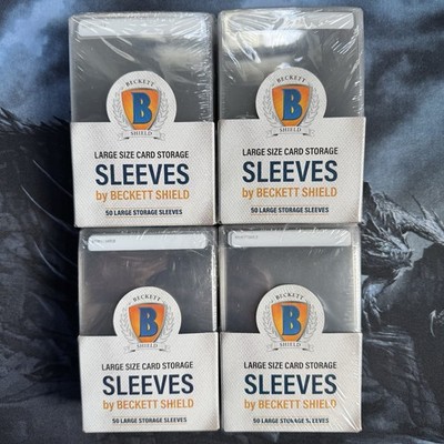 200x Beckett Shield Large Card Saver Sleeves PSA Grading Pokemon Magic Semi