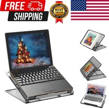 Mesh Laptop Stand with 11-Levels Adjustable Ventilated Computer Holder, Black