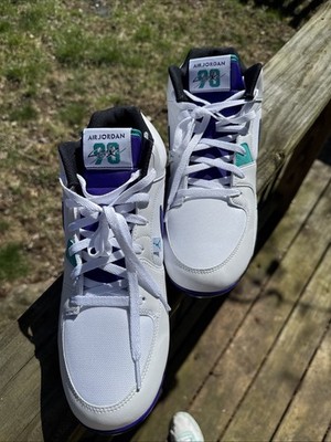 Nike Jordan Stadium 90 Low MCS Shoes Cleats White/ Grape Ice