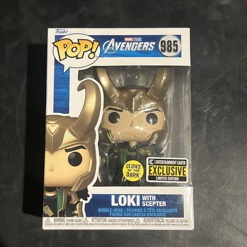 Funko Pop Loki with Scepter  Avengers Glow In The Dark Entertainment Earth SE