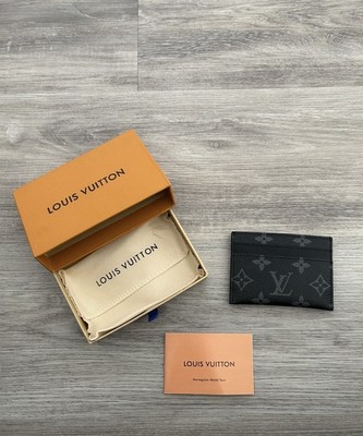 Louis Vuitton Double Card Holder Wallet in Monogram Eclipse canvas Black