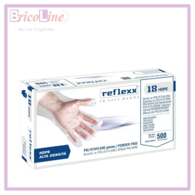 GUANTI MONOUSO HDPE REFLEXX POLIETILENE HD CF/PZ.500