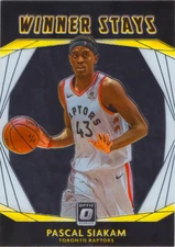 Pascal Siakam 2020-21 Optic Basketball Winner Stays Insert Chrome Card #13 TOR