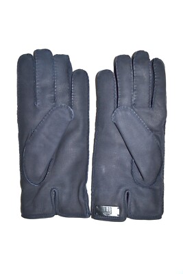 Dunhill Klassische Nubuk Diamond Line Navy Lederhandschuhe  8  Neu OVP UVP £295