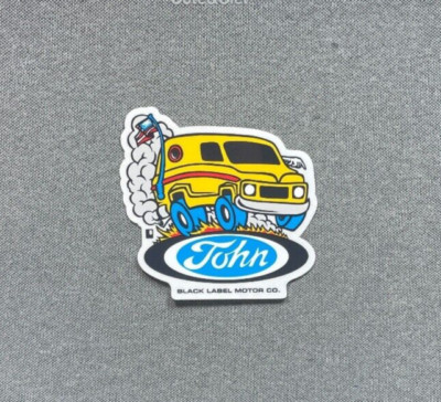 Black Label John Truck Skateboard Sticker 3.25