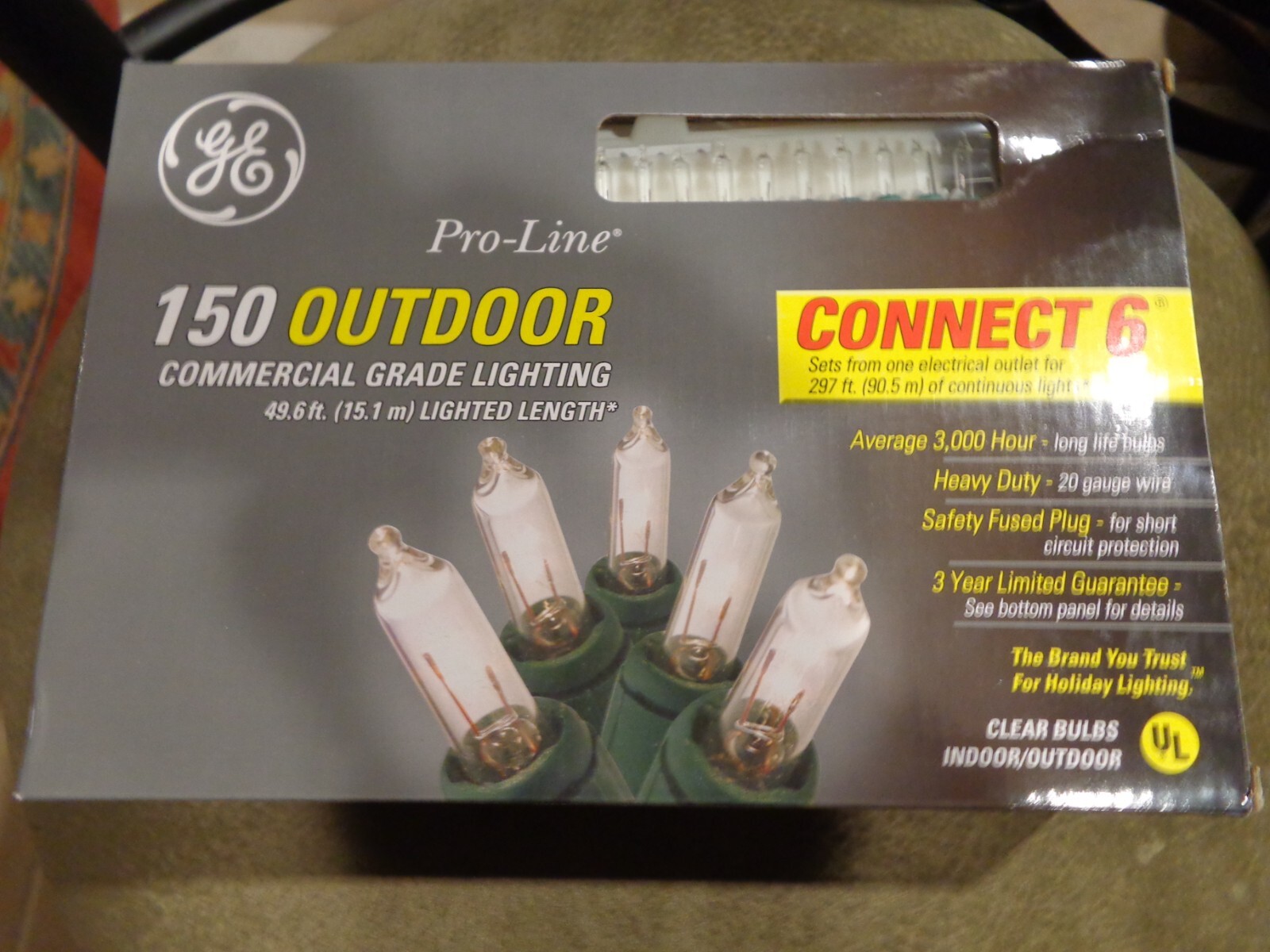 2 BOXESGE PROLINE COMMERCIAL GRADE OUTDOOR 150CT. HOLIDAY LIGHTS