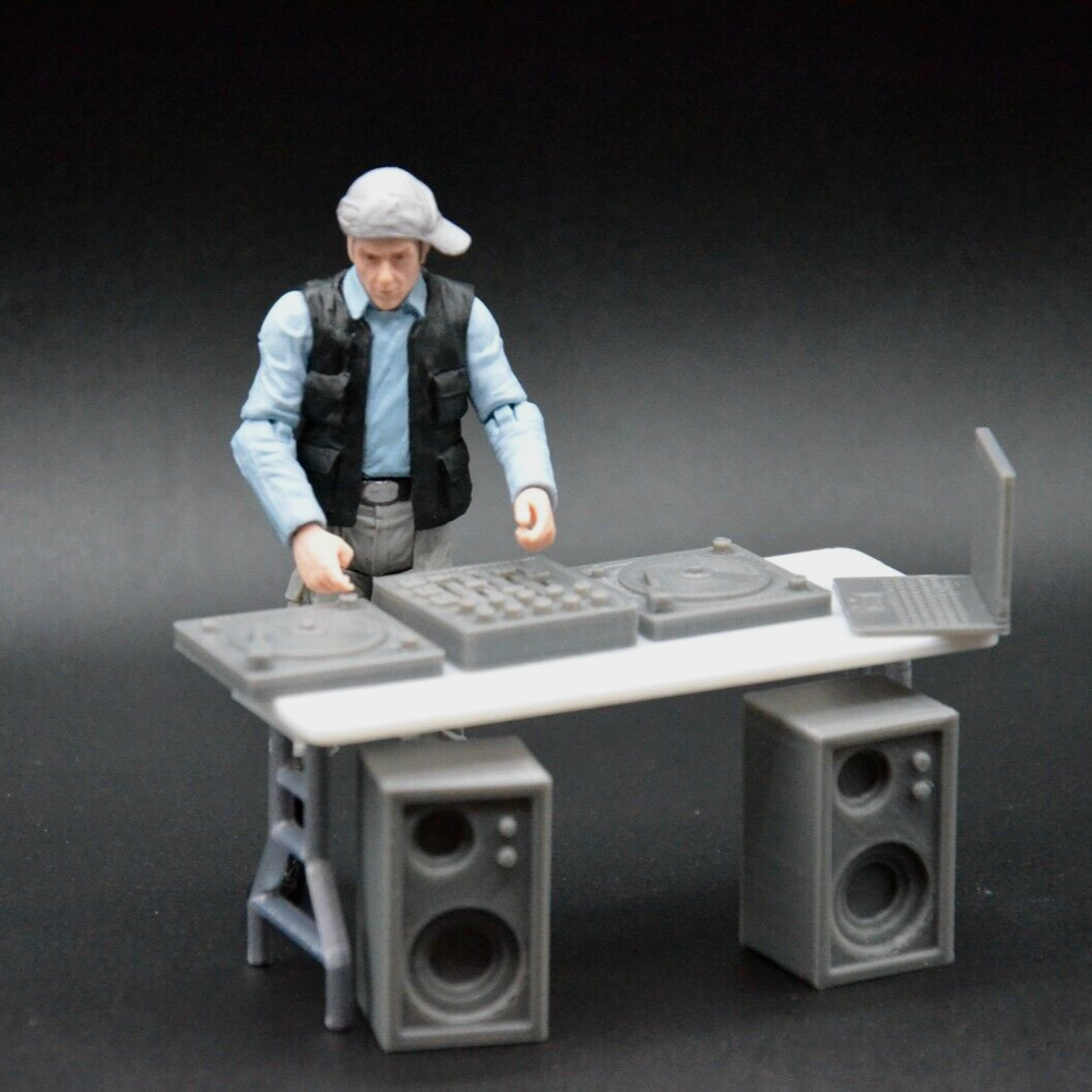 3.75-Inch Star Wars GI Joe 1:18 Scale Figure DJ Equipment Diorama Props