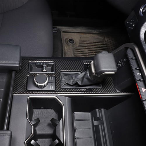 Carbon ABS Central Control Gear Shift Panel Trim For Toyota Tundra Sequoia 2022+ - Picture 4 of 12