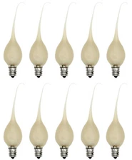10 Pack of Pearlized Gold Silicone Dipped Light Bulbs, 5 watt, 120 volt