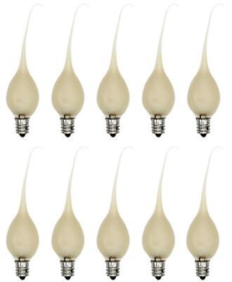 10 Pack of Pearlized Gold Silicone Dipped Light Bulbs, 5 watt, 120 volt
