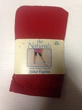 The Naturals Girls' Red Size 12-14 Large Cotton/Lycra Bike Tights