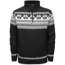 Brandit Troyer Norweger Pullover Warm Scandinavian Gerader Schnitt Schwarz