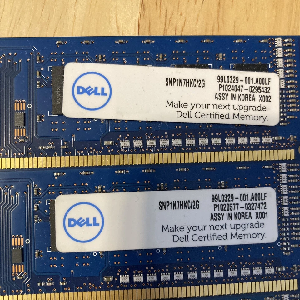 Hynix 5x2GB (10GB Total) 1Rx8 PC3 - 10600U - HMT325U6CFR8C - Image 3 of 4