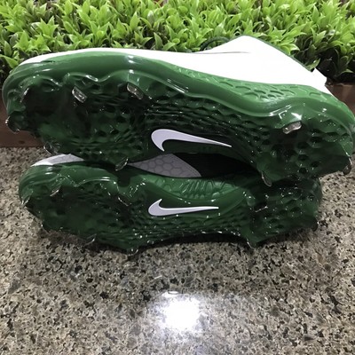 Nike Force Zoom Trout 5 White Green Metal Baseball Cleats  display picture 1