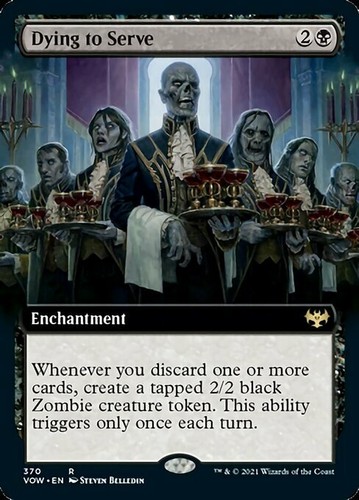 Dying to Serve x4 4x Extended Art Innistrad: Crimson Vow NM MTG