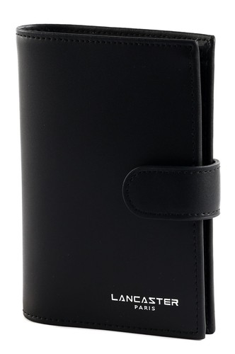 Lancaster Paris PM Wallet Noir - Portafoglio In Pelle Donna, Compatto Con Scomparto Per Banconote, Monete E Carte, 11x8,5 Cm