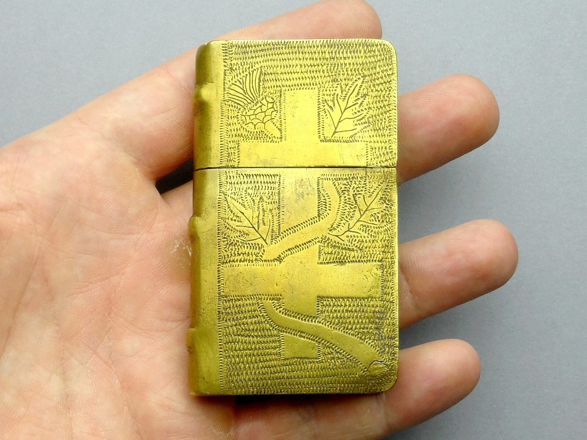 Cross Of Lorraine, Souvenir de Verdun. Brass Lighter. French