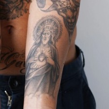 Jesus Sacred Heart - Temporary Tattoo / Religious Tattoo / Jesus Tattoo