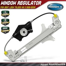 Window Regulator Rear Passenger Side w/o Motor for Seat Leon Toledo 1998-2006