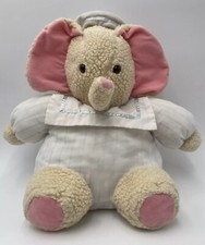 Vintage Dakin Elephant Plush Baby Blue Stripe Sailor Sherpa Fraser Collection