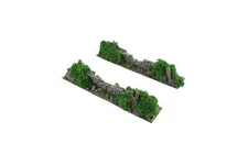 WWG Battle Bocage Damaged Wall Sections x 2 – 28mm WW2 Wargaming Terrain Model