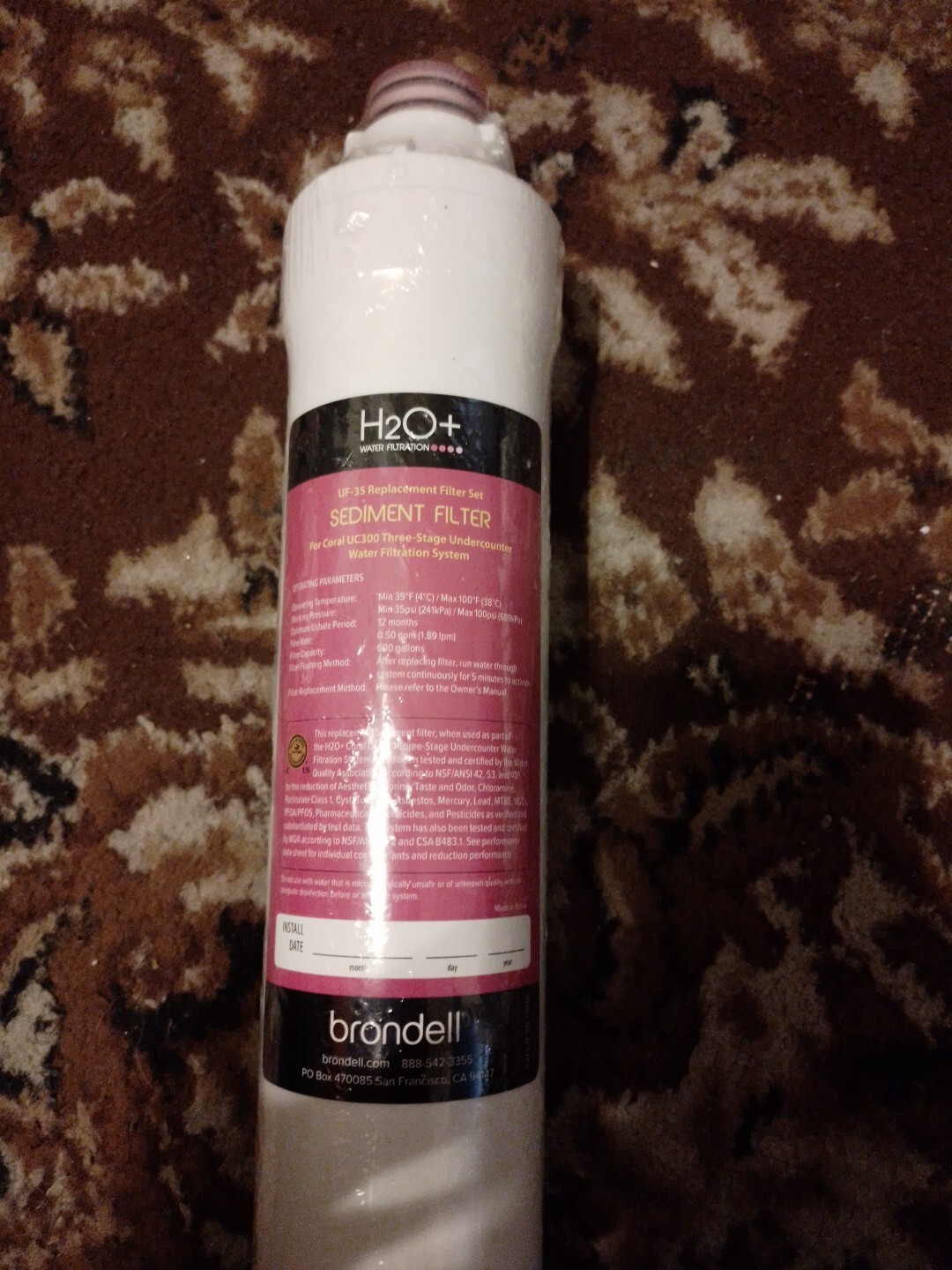 Brondell H2O+ UF35 Sediment Replacement Filter Pink eBay