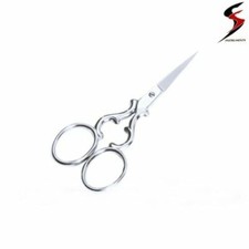  SS Multi Purpose Bird/ Stork Small Embroidery Sewing Fancy Scissors Plated 3.5"