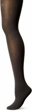 DKNY Women's Opaque Coverage Control Top Tights, Flannel Grey, Small