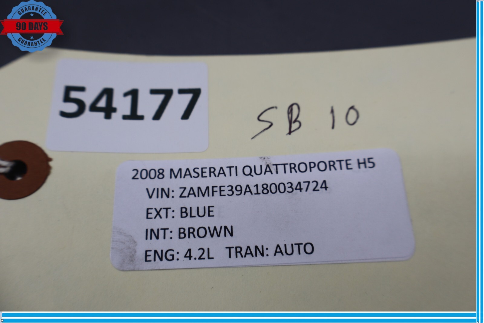 03-13 Maserati Quattroporte M139 Front Right Side Back Panel Seat Cover Oem