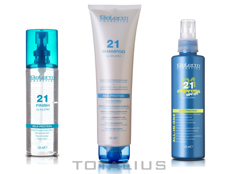 PACK PARA EL CUIDADO DEL CABELLO 21 EN 3 SILK PROTEIN DE SALERM