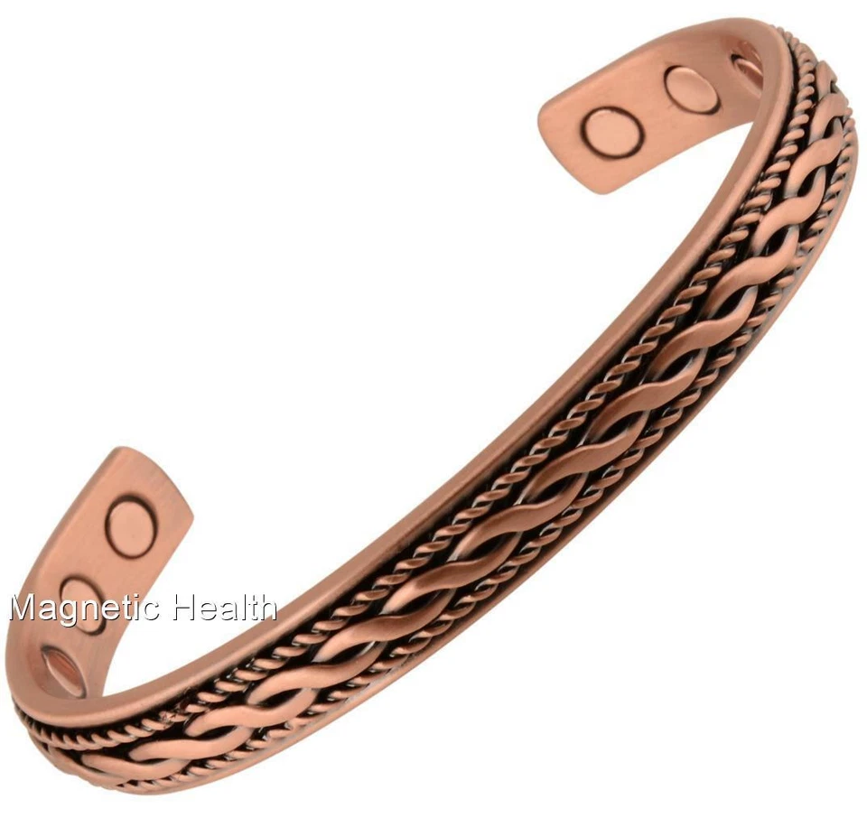 MHP MENS MAGNETIC HEALING BANGLE COPPER HEALTH BRACELET ARTHRITIS PAIN RELIEF 150