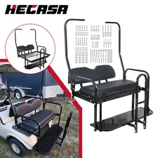 Golf Cart Flip Folding Rear Seat Kit w/ Grab Bar For Club Car DS 1982-2000.5
