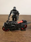 GI Joe SNAKE EYES Figure Model Kit Furai Flame D4 Toys with Speed Cycle Bike